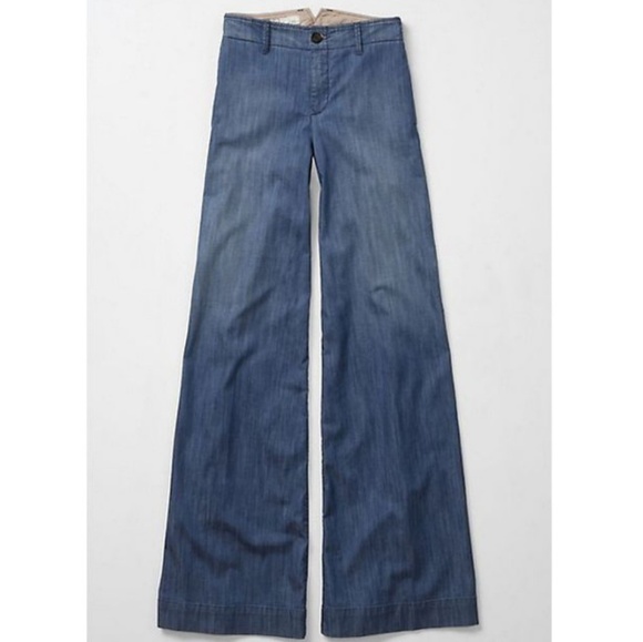 Anthropologie Denim - NWT Anthropologie Level 99 wide-leg chambray